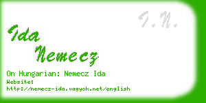 ida nemecz business card